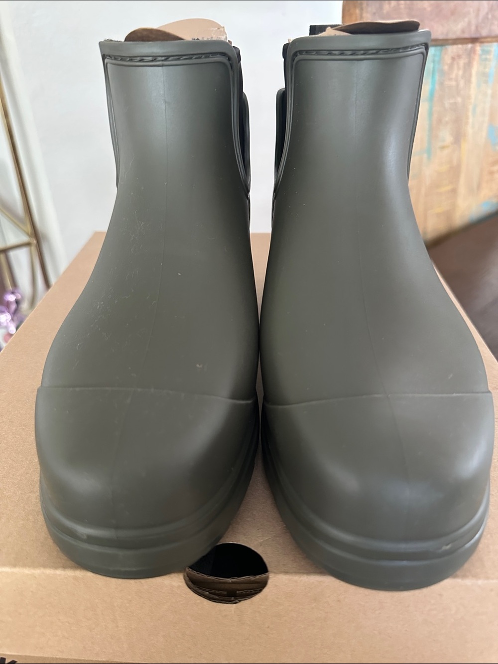 UGG Women's Olive Green Waterproof Ankle Booties